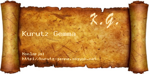 Kurutz Gemma névjegykártya